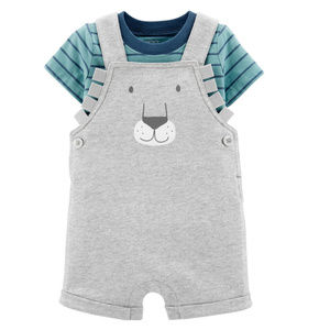 Baby Boy Lion Tee & Shortalls Set